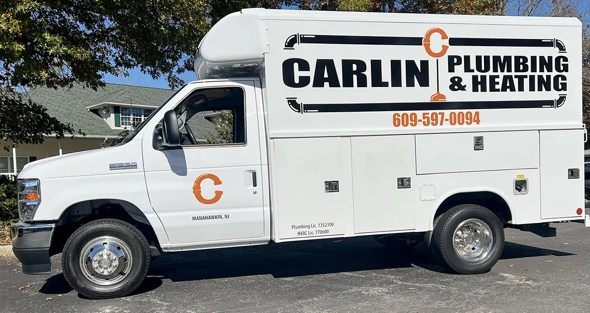 Service truck graphics for plumbing and hvac by Typestries Sign & Digital in New Jersey