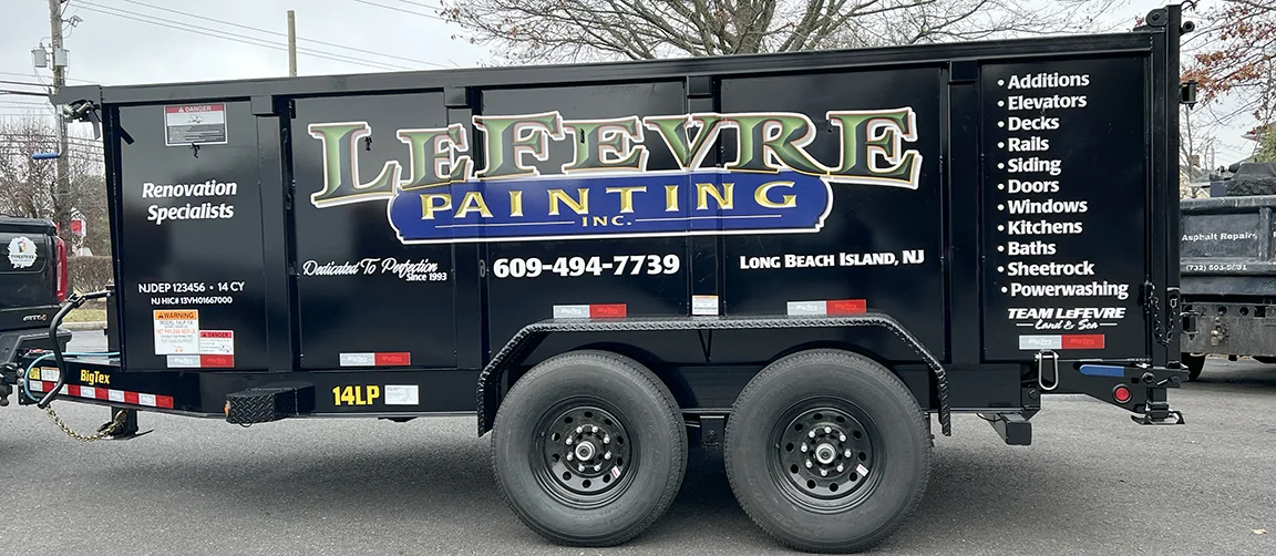 Dump trailer graphics for painting by Typestries Sign & Digital in New Jersey