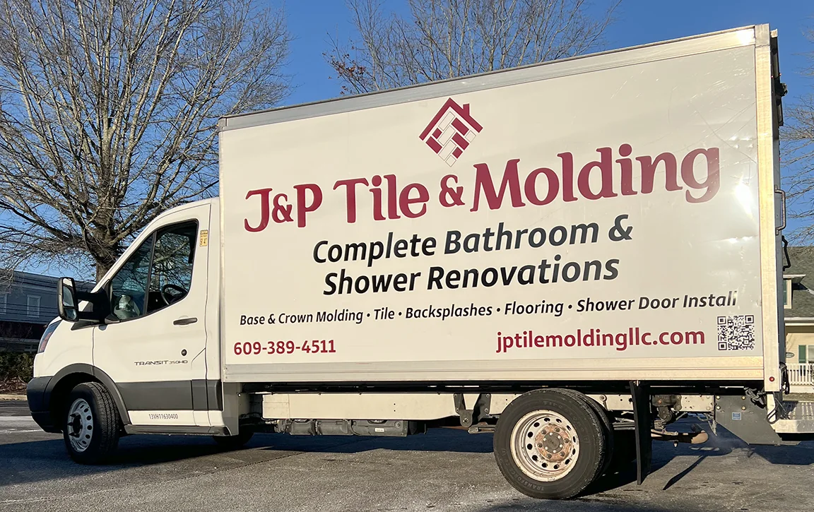 Box truck graphics for construction / remodeling by Typestries Sign & Digital in New Jersey
