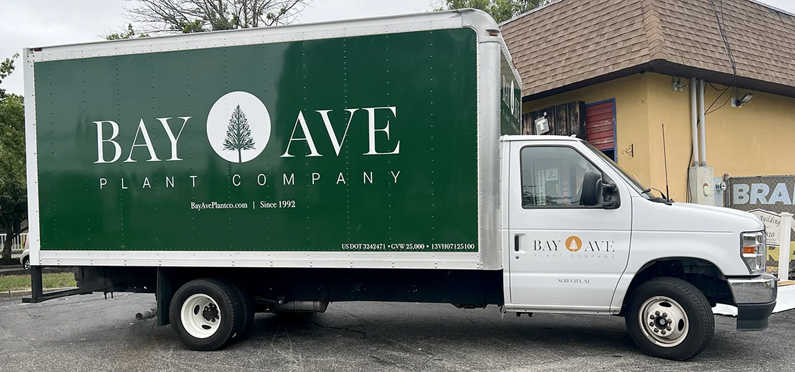 Box truck graphics for retail / landscaping by Typestries Sign & Digital in New Jersey